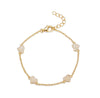 Pave heart bracelet
