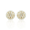 Scattered pearl and baguette studs