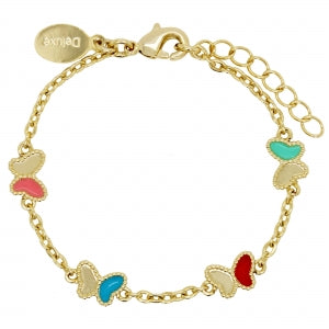 Multi color butterfly bracelet