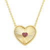 Pleated heart pendant