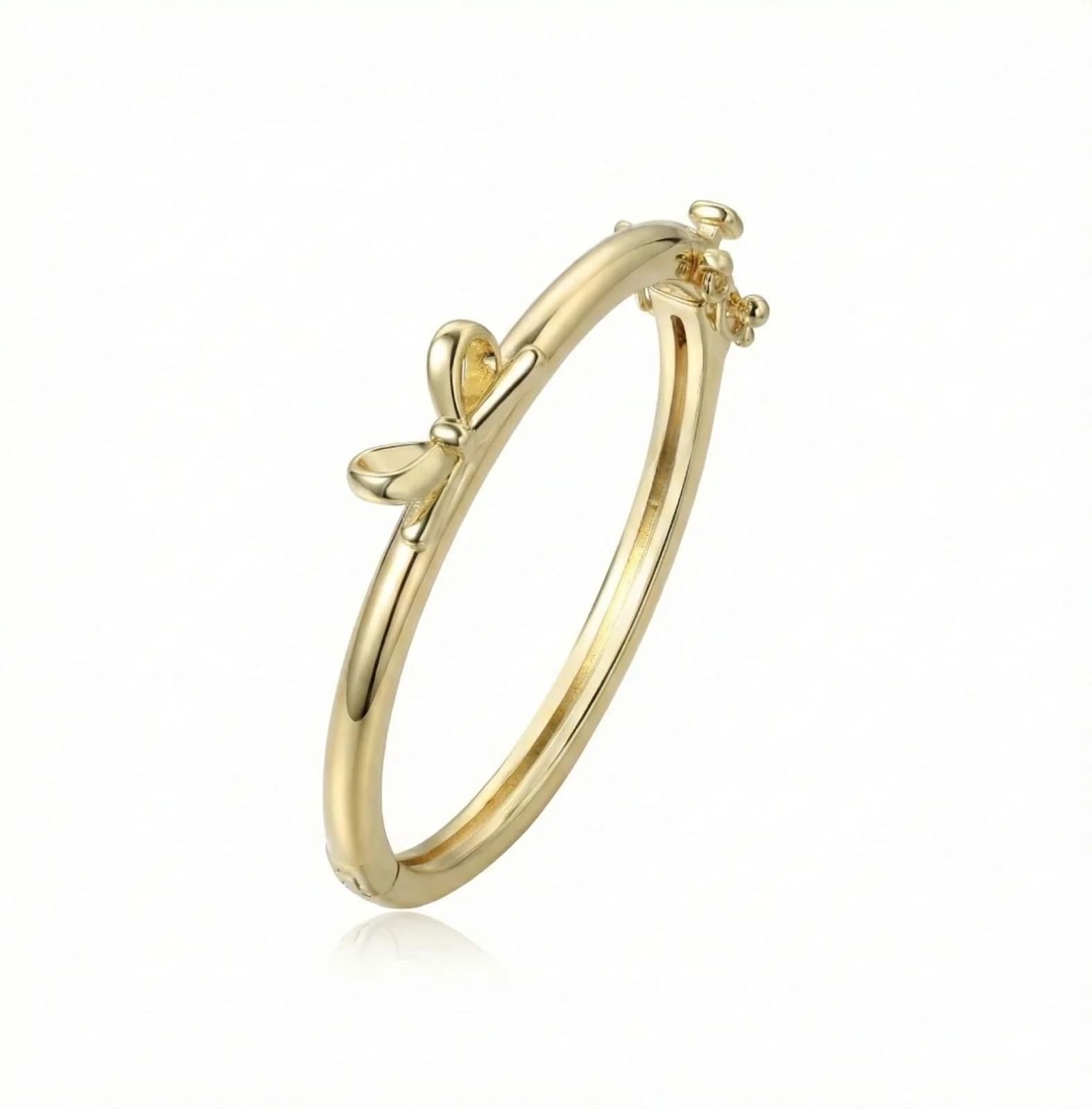 Gold bow bangles