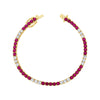 Alternating colored cz tennis bracelet