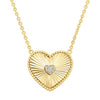 Pleated heart pendant