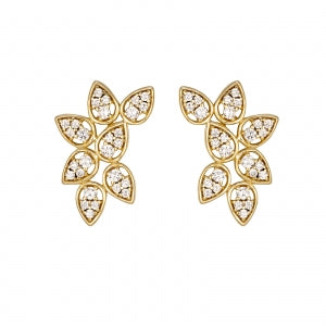 Gold leaf earrings