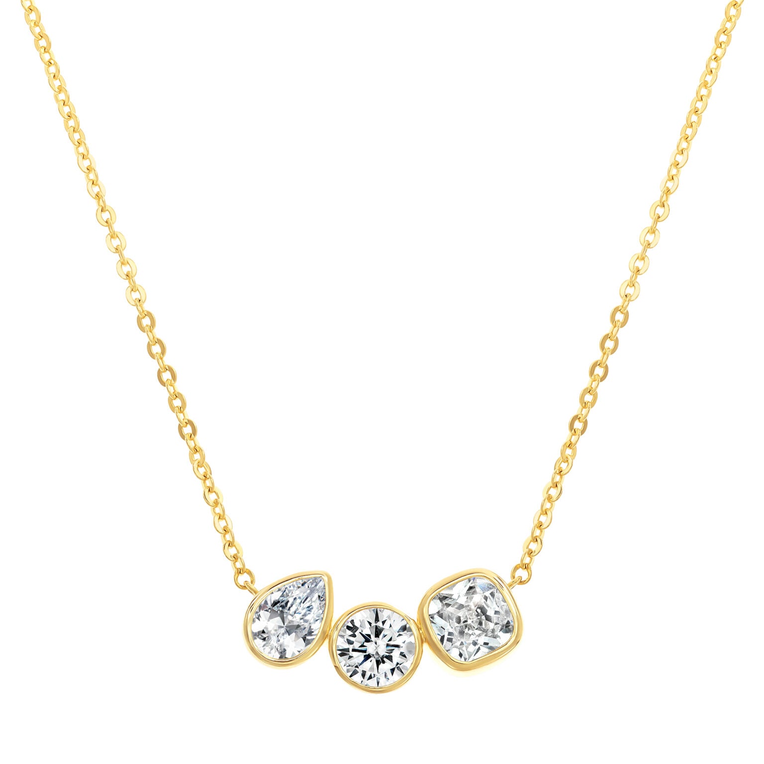 Bezel trio pendant