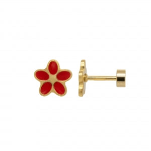 Daisy colored flower screwbacks