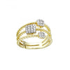 3 layer pave beaded ring