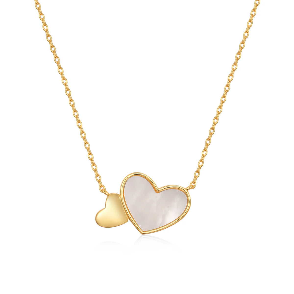 Double heart necklace