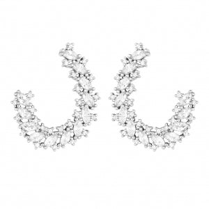Moon cz studs