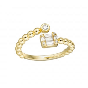 Baguette open ring