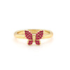 Butterfly pave ring