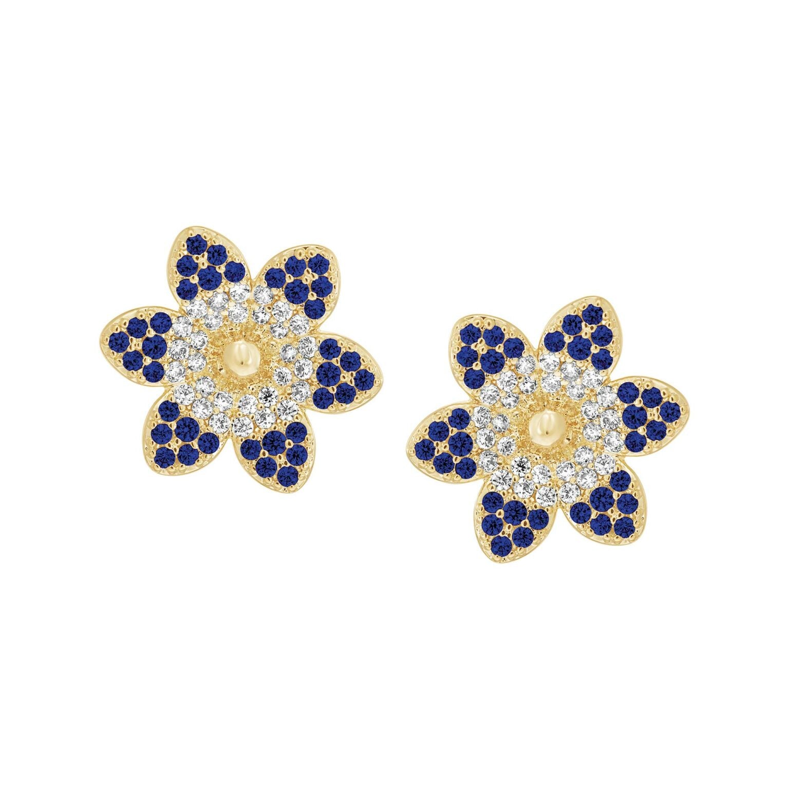 Large flat petal flower studs