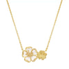 Curled petal flower necklace