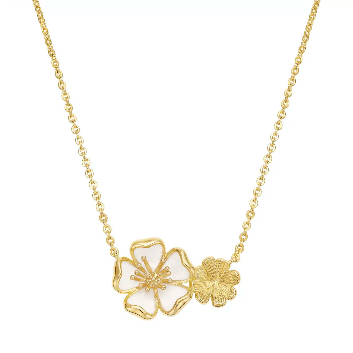 Curled petal flower necklace