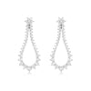 Sterling cz teardrop post earrings