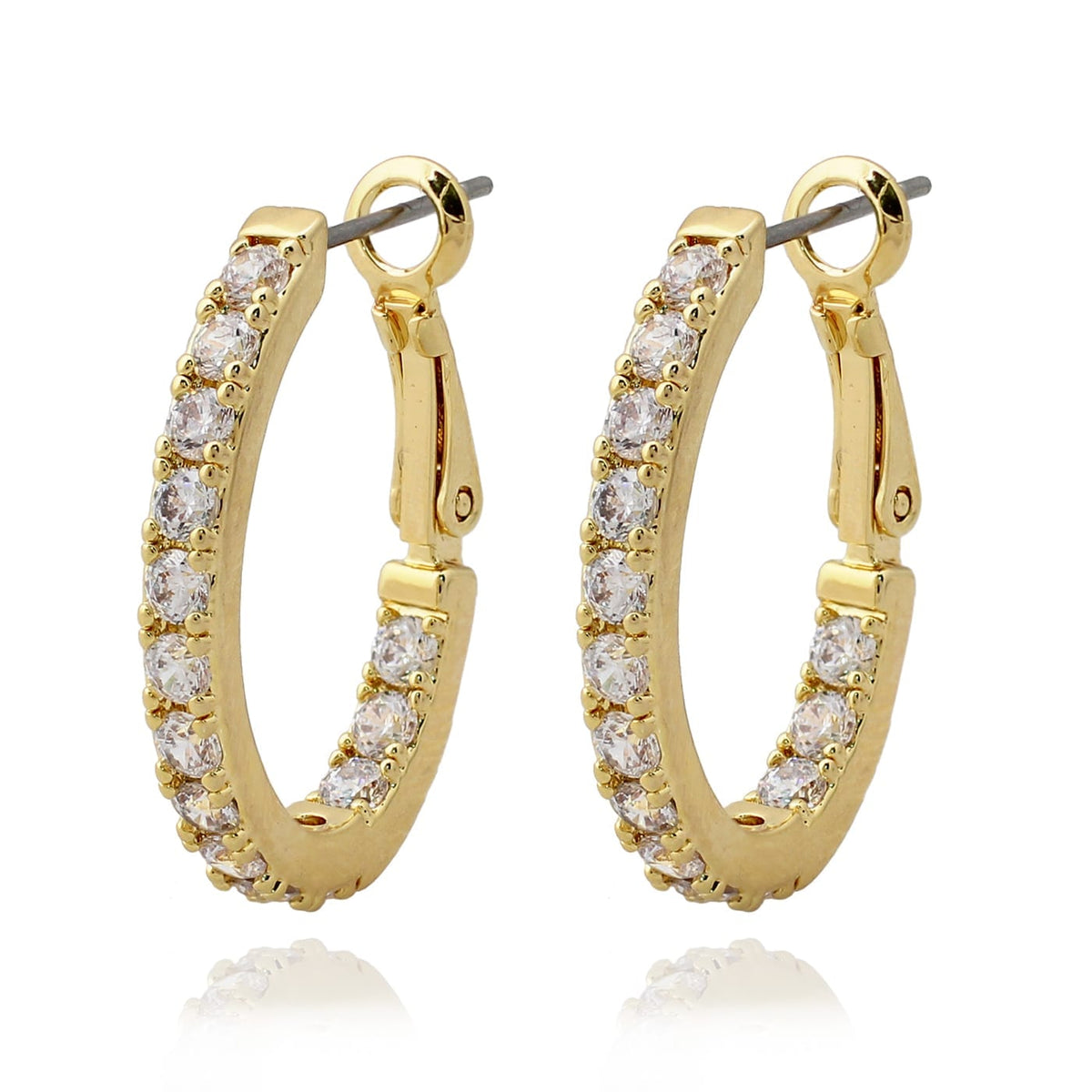 Oval cz hoops