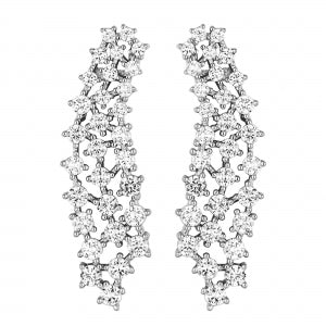 Cluster cz earrings