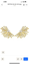 Sideburst gold earrings