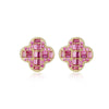 Baguette clover studs