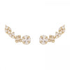 Mixed shape cz crawler earrings