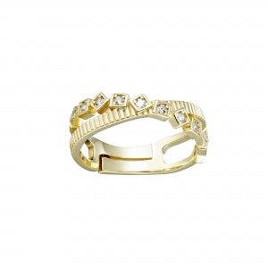 Square bezel adjustable ring