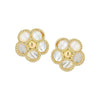 Mother of pearl gold flower stud