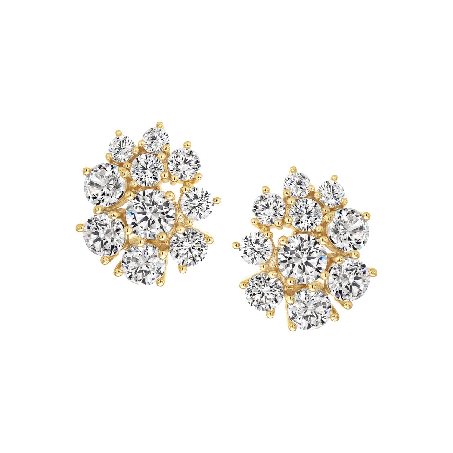Titanium cluster cz studs