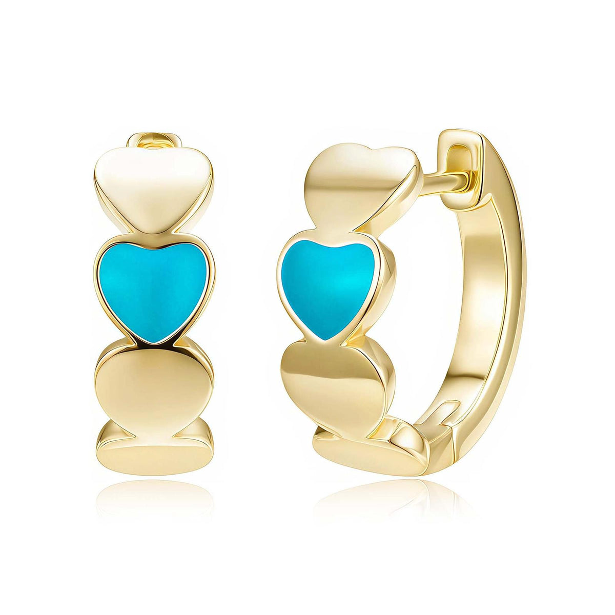 Enamel heart Huggies