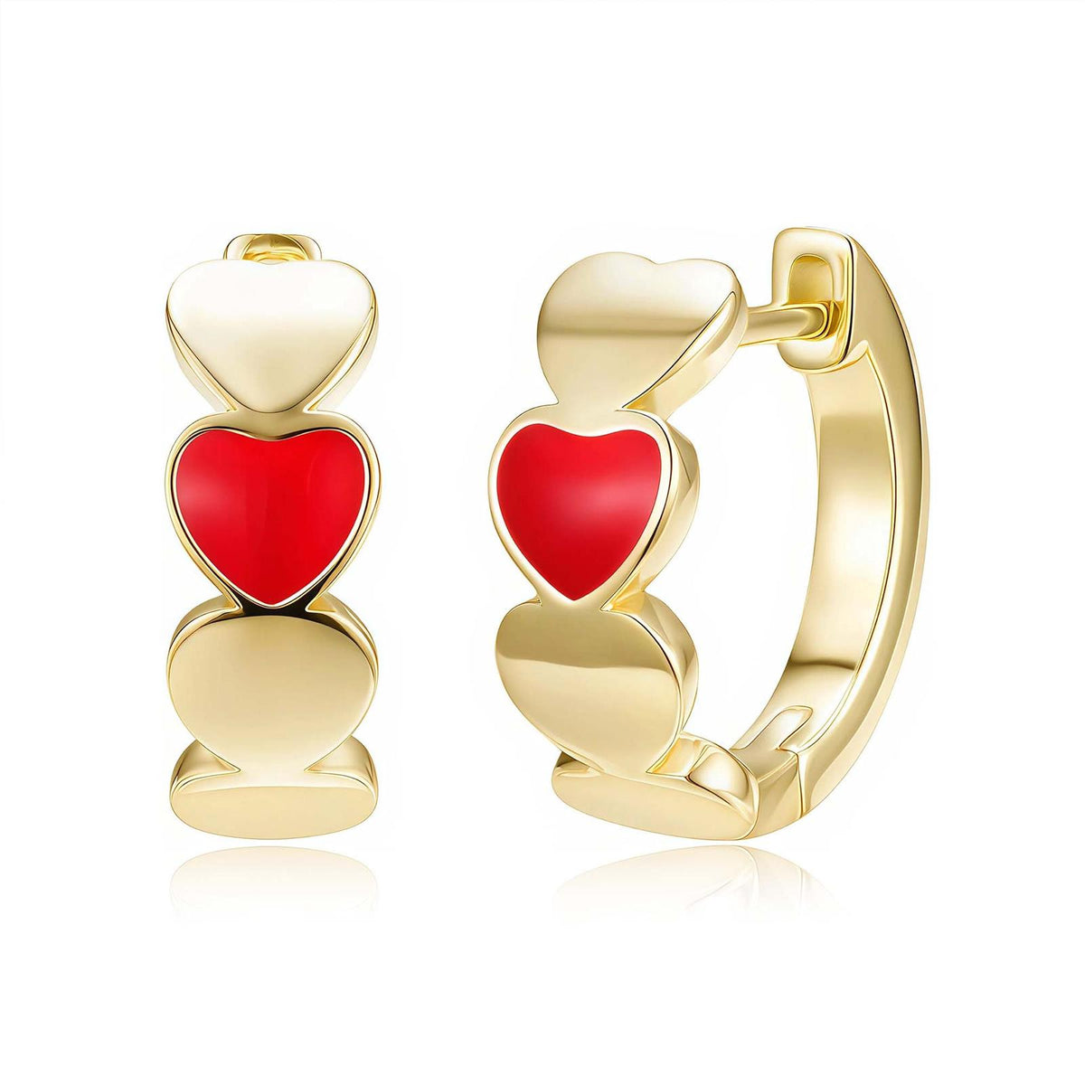 Enamel heart Huggies