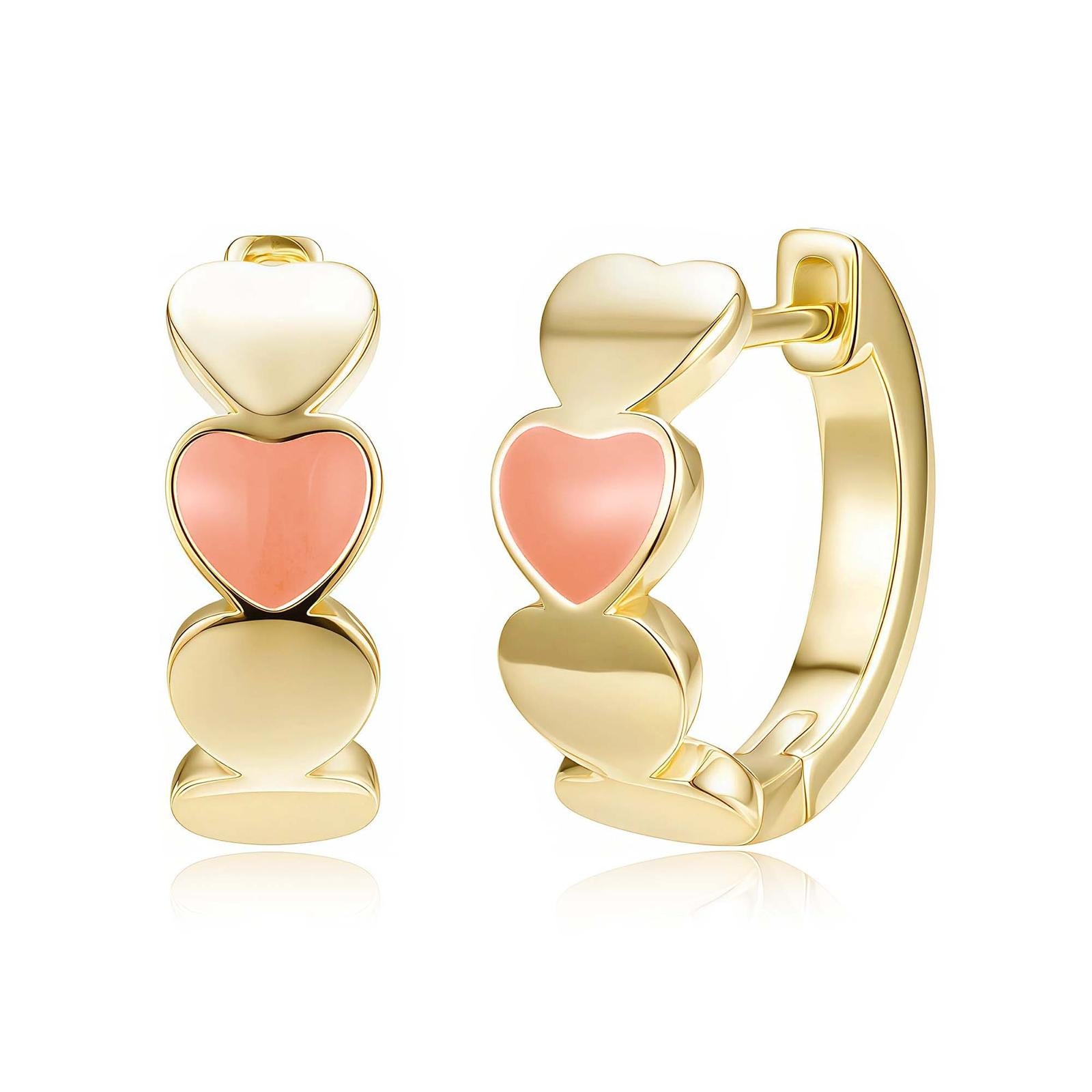 Enamel heart Huggies