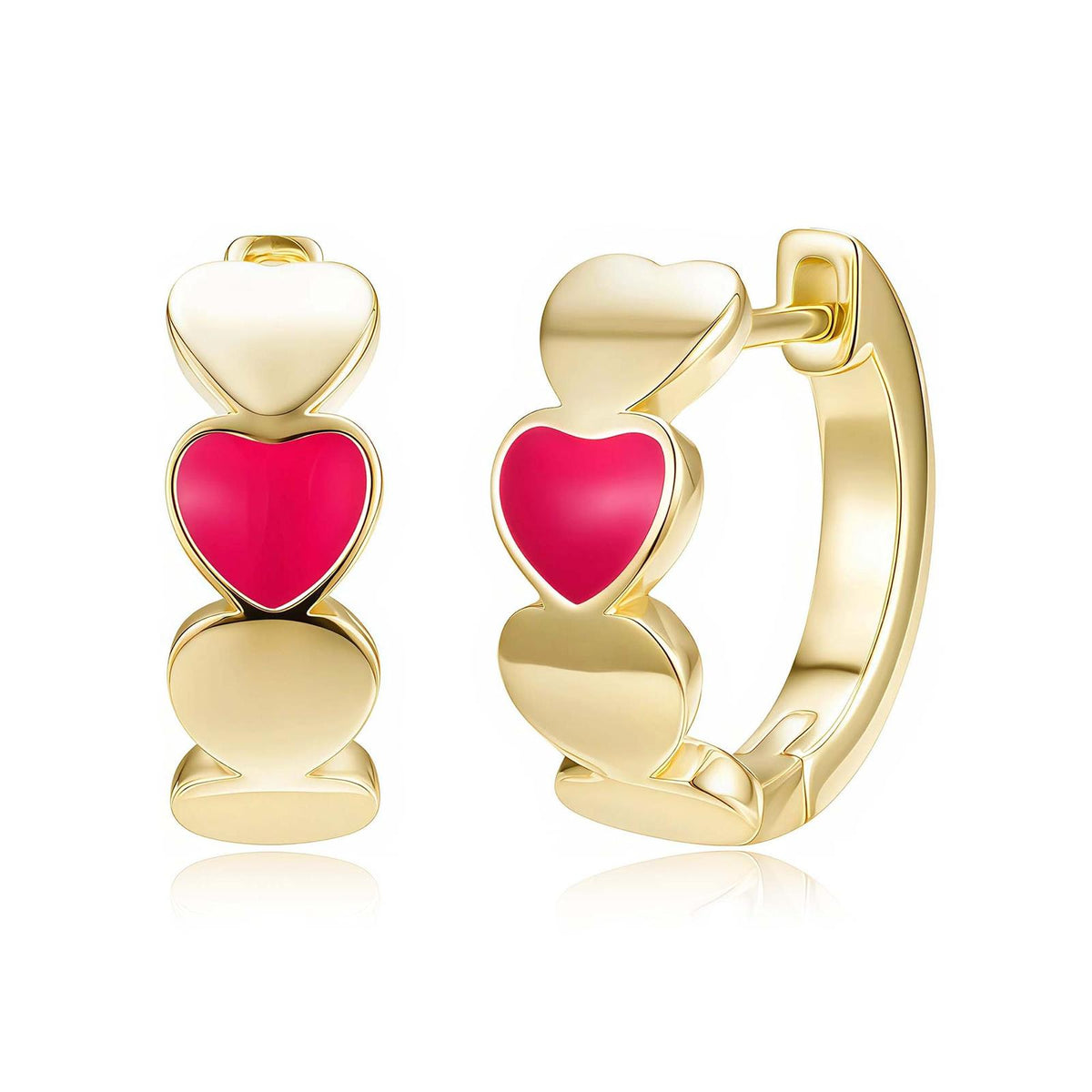 Enamel heart Huggies