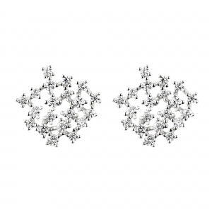 Cluster cz earrings