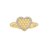 Honeycomb heart ring