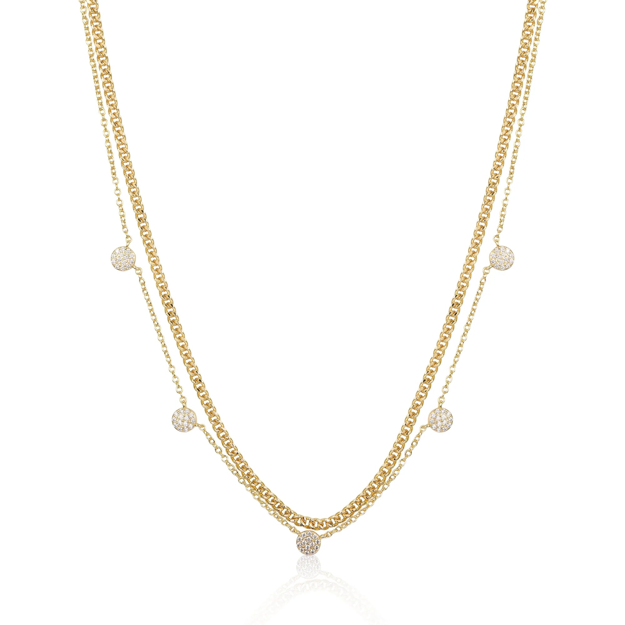 Double stranded choker necklace