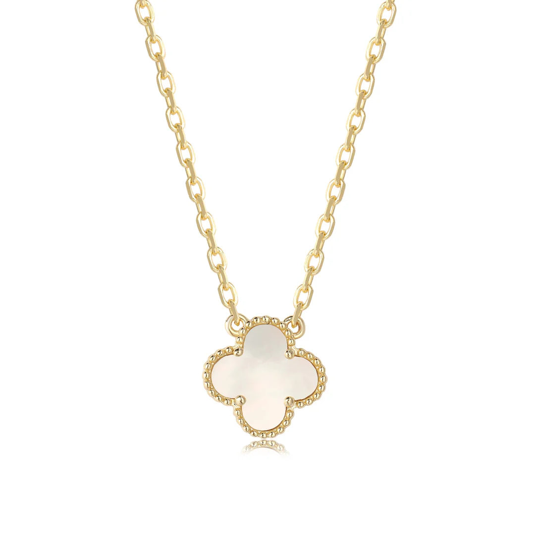 Gold clover necklace