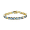 Oval colored stone tennis bracelet