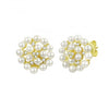 Shell pearl cluster studs