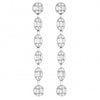 Baguette cz line drop earrings
