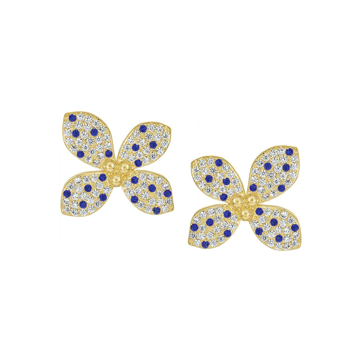 4 petal flower earrings