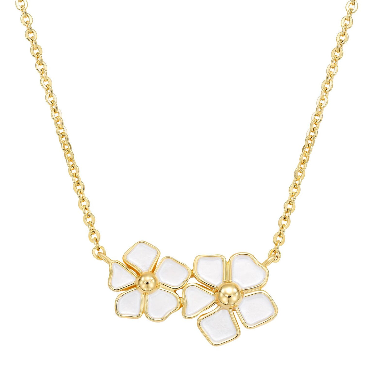 Double flower necklace