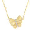 Pleated butterfly pendant