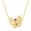 Pleated butterfly pendant