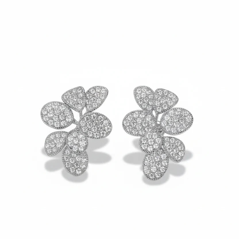 Leaf statement earrings