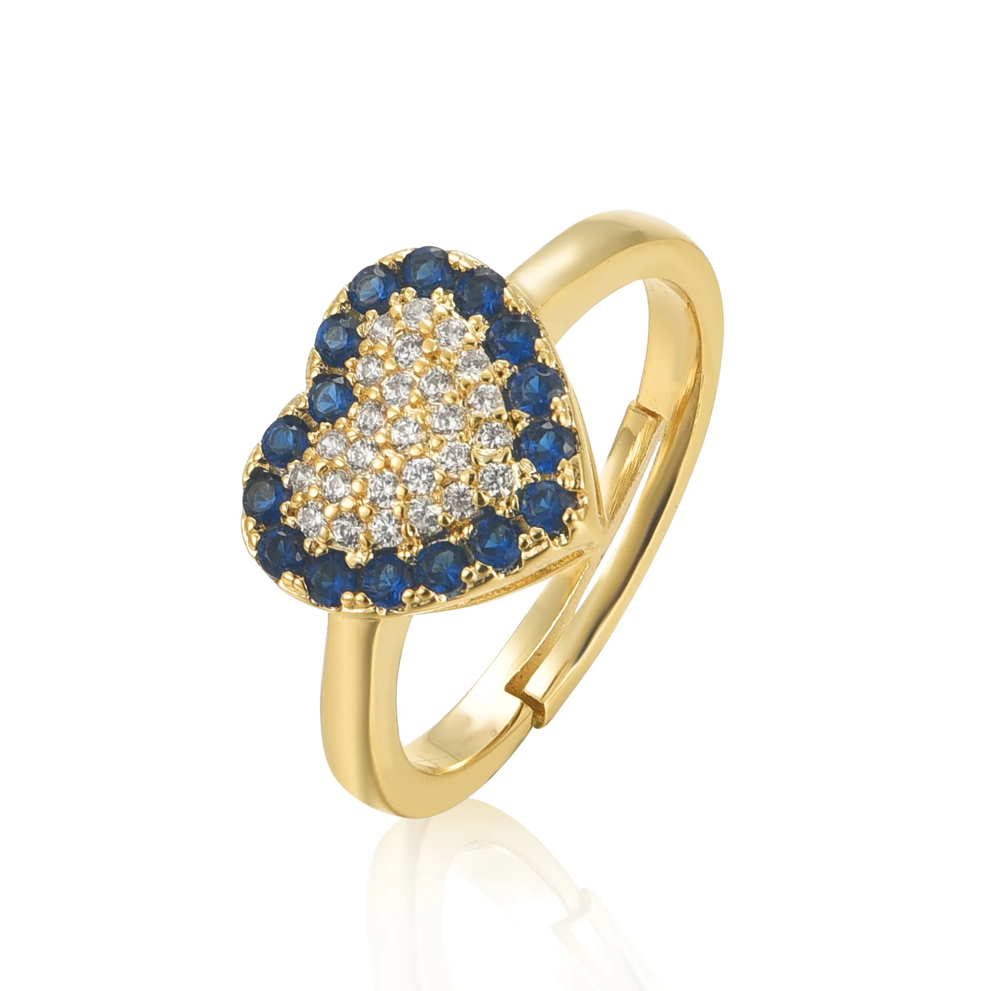 Heart pave ring