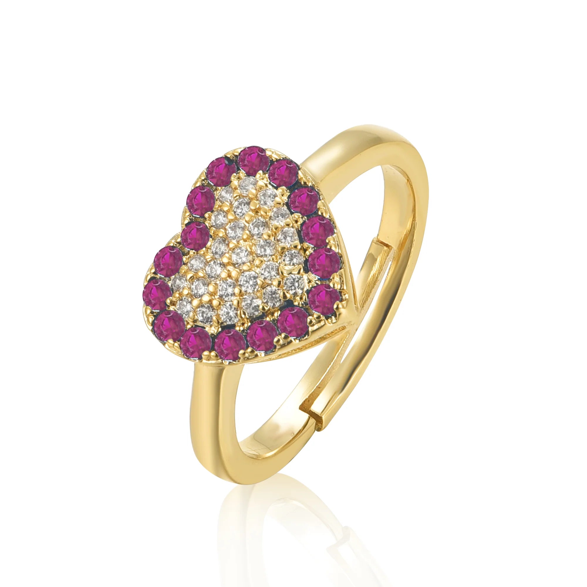 Heart pave ring