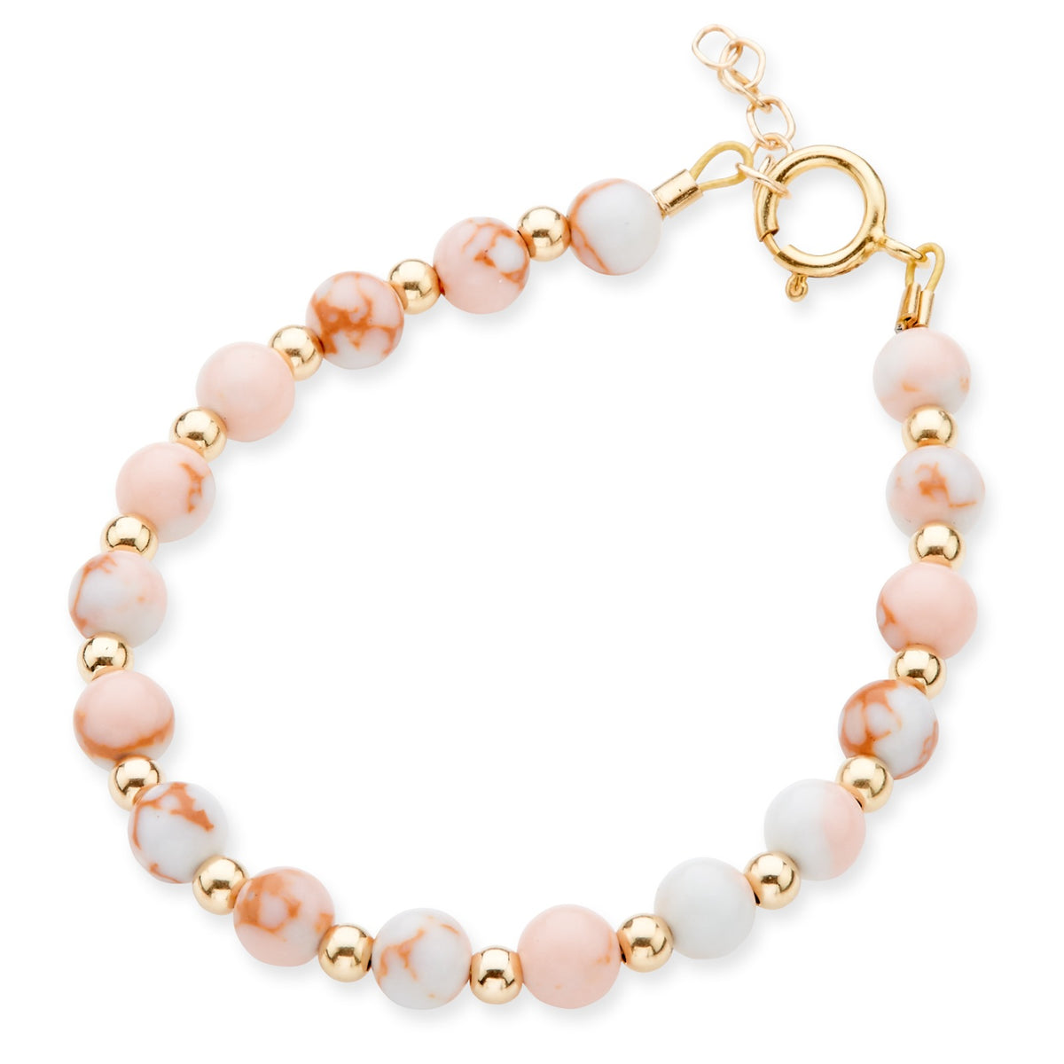 Pink marbelized adjustable bracelet
