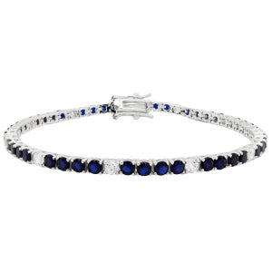 Sapphire tennis bracelet