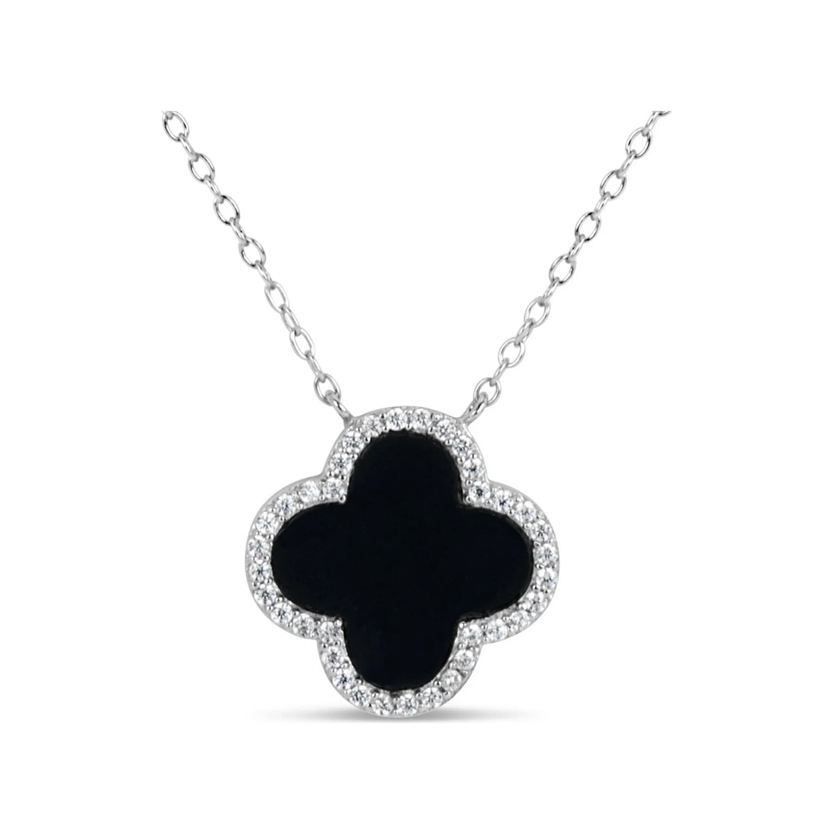 Black clover cz pendant