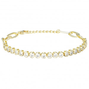 Bezel tennis link bracelet