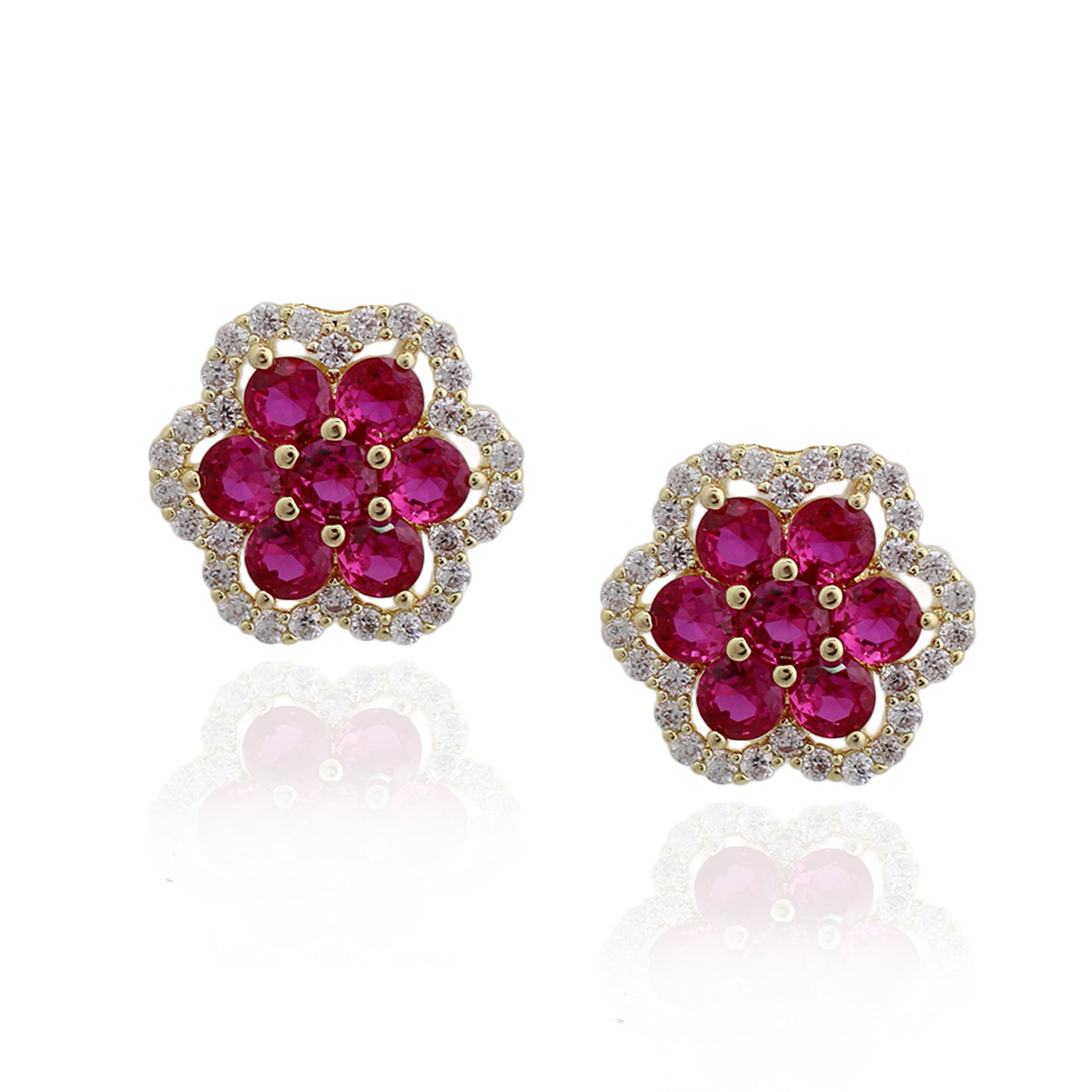 Flower stud earrings